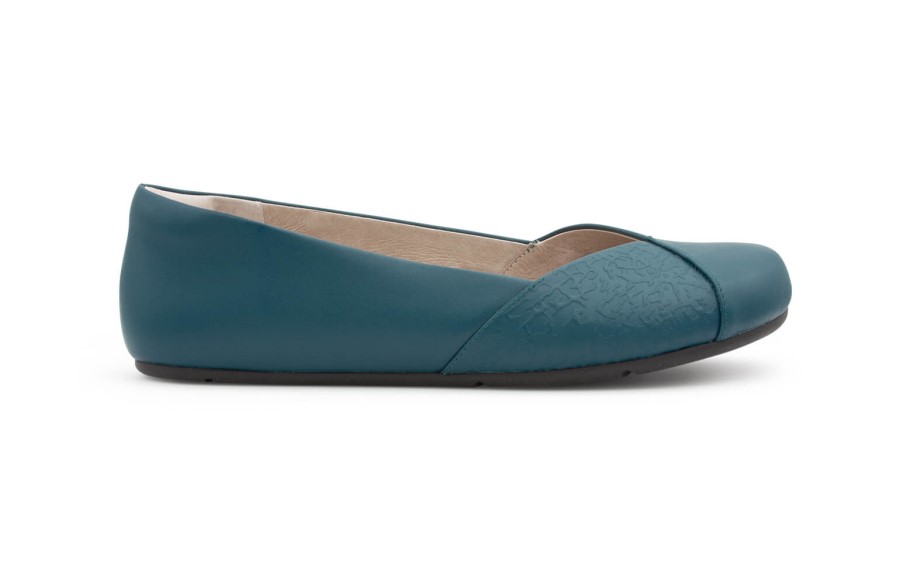Phoenix Leather-Women's Dressy Flat Teal Xero