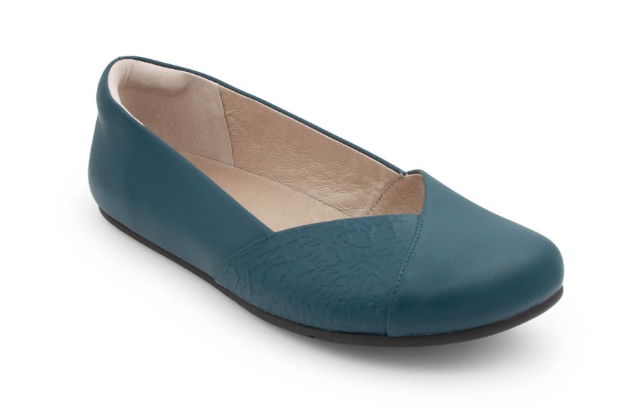 Phoenix Leather-Women's Dressy Flat Teal Xero