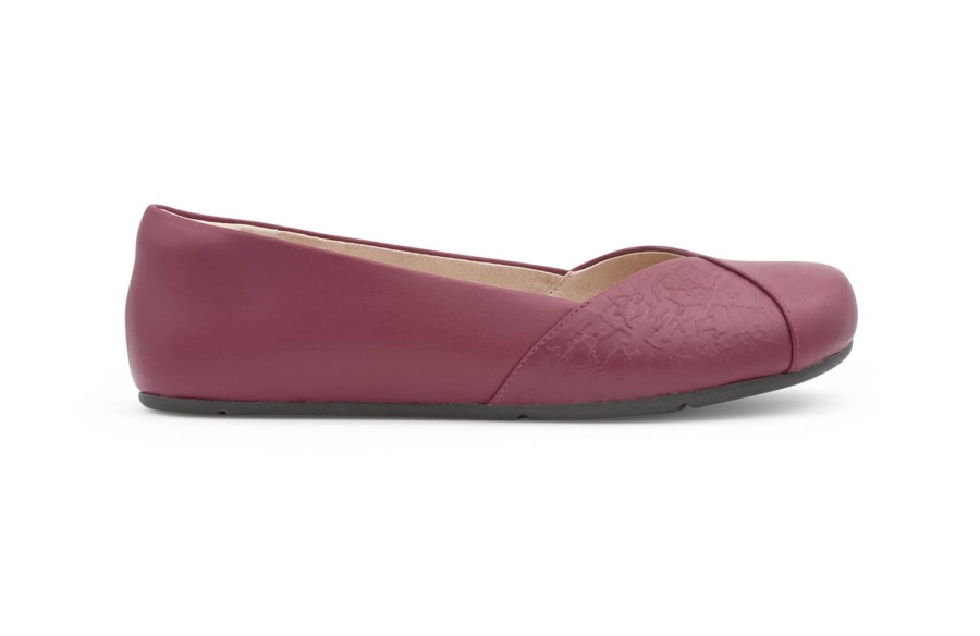 Xero Phoenix Leather-Women's Dressy Flat Raspberry