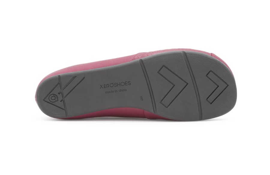 Xero Phoenix Leather-Women's Dressy Flat Raspberry