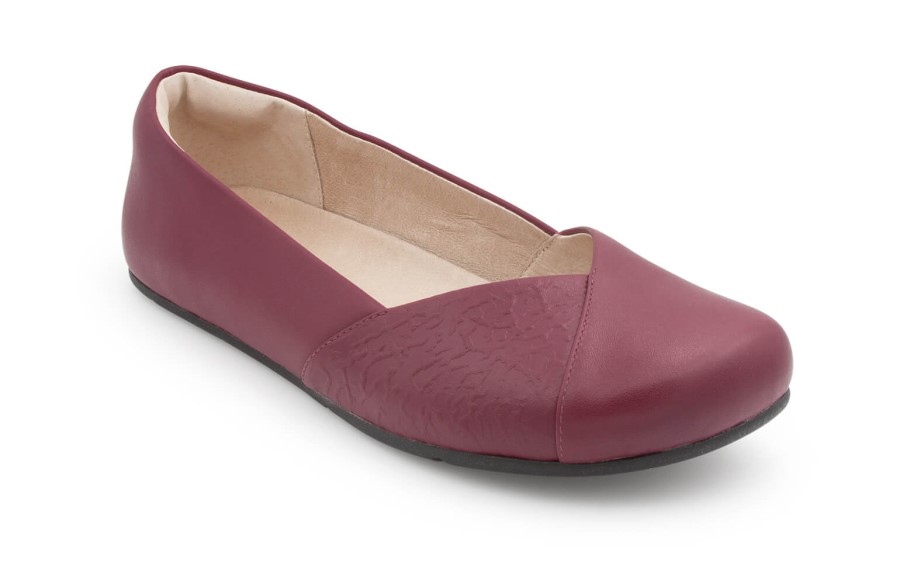 Xero Phoenix Leather-Women's Dressy Flat Raspberry