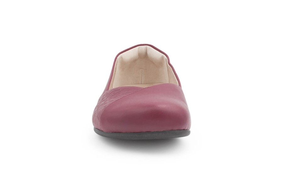Xero Phoenix Leather-Women's Dressy Flat Raspberry